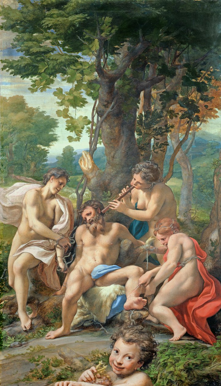 Allegory of the Vices, 1529-30 (tempera på lerret) av Antonio da Correggio