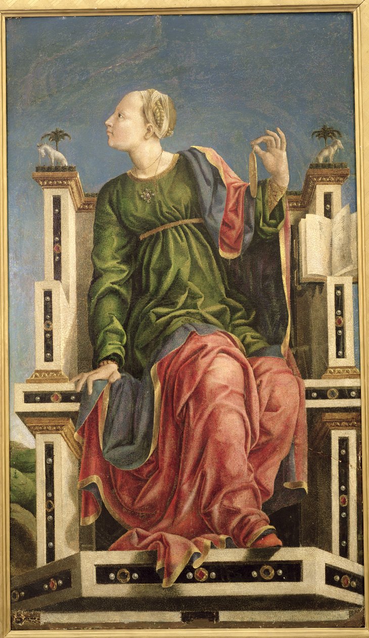 Erato (tempera på panel) av Cosimo Tura