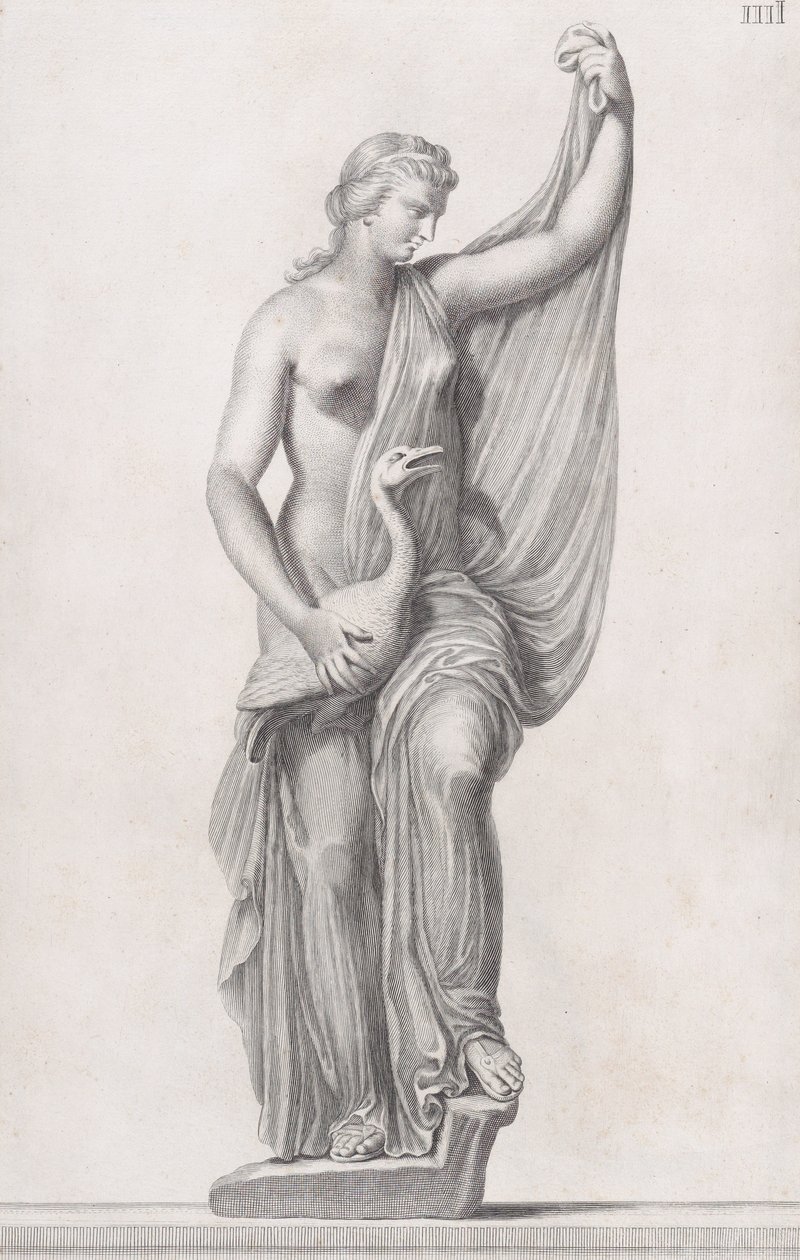 Statue av Leda og svanen, 1734 av Cosimo Mogalli