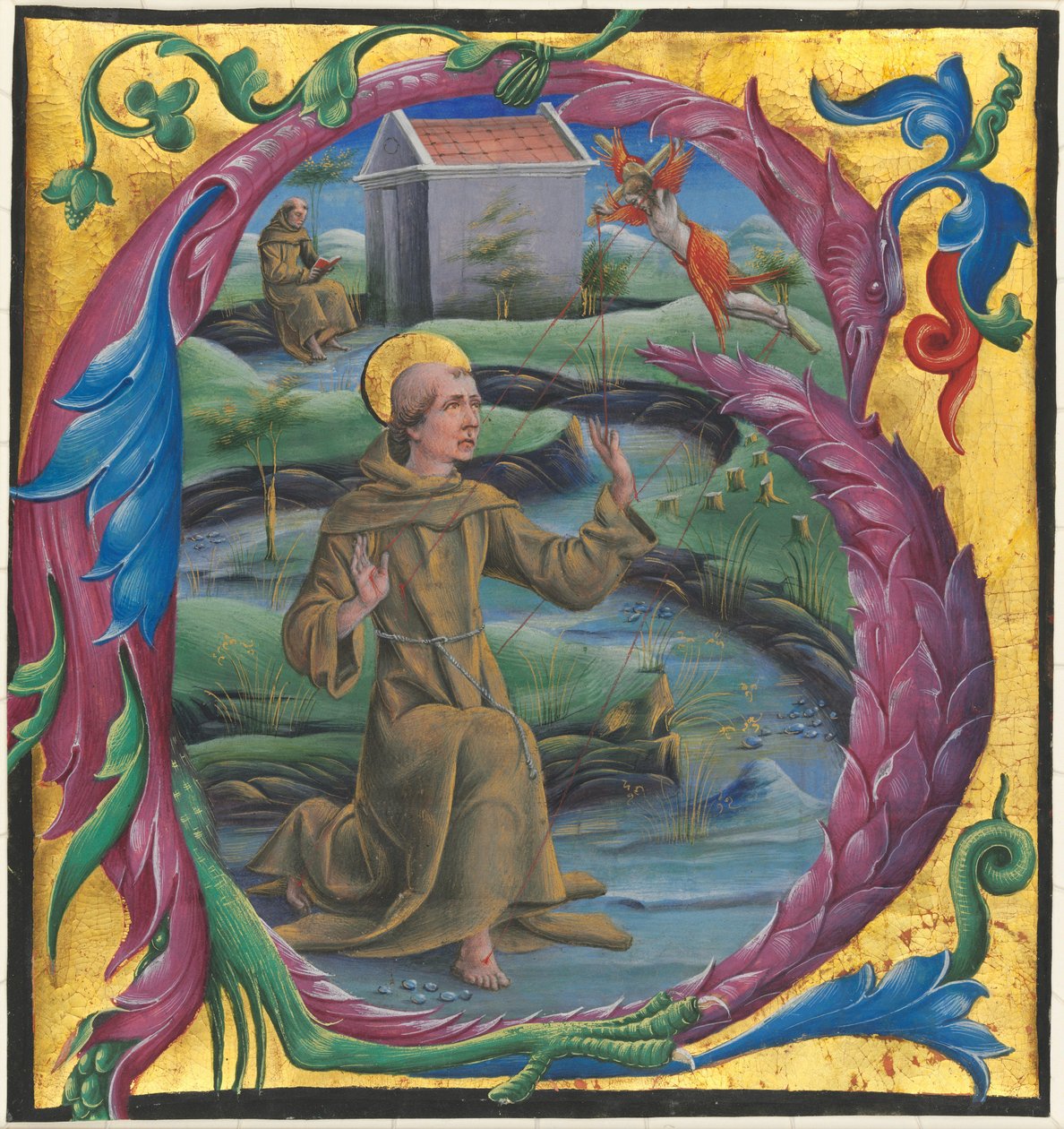 Saint Francis mottar Stigmata av Cosmè Tura