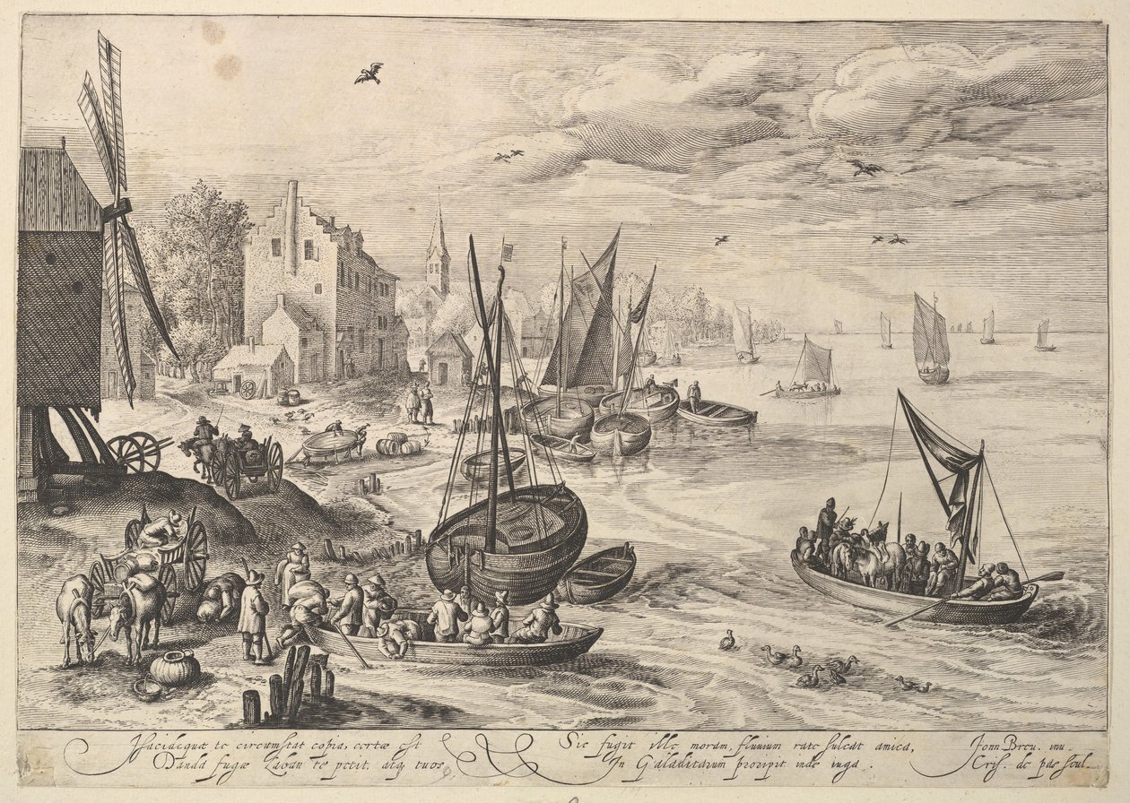Havnescene. av Crispijn de Passe I