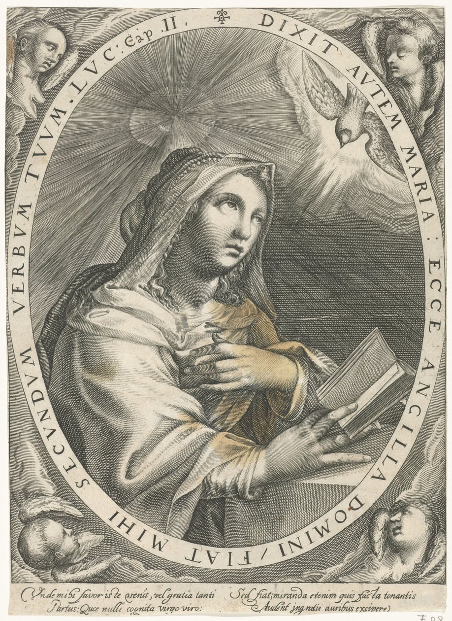 Bebudelse (jomfru Maria) av Crispijn van de Passe (I)