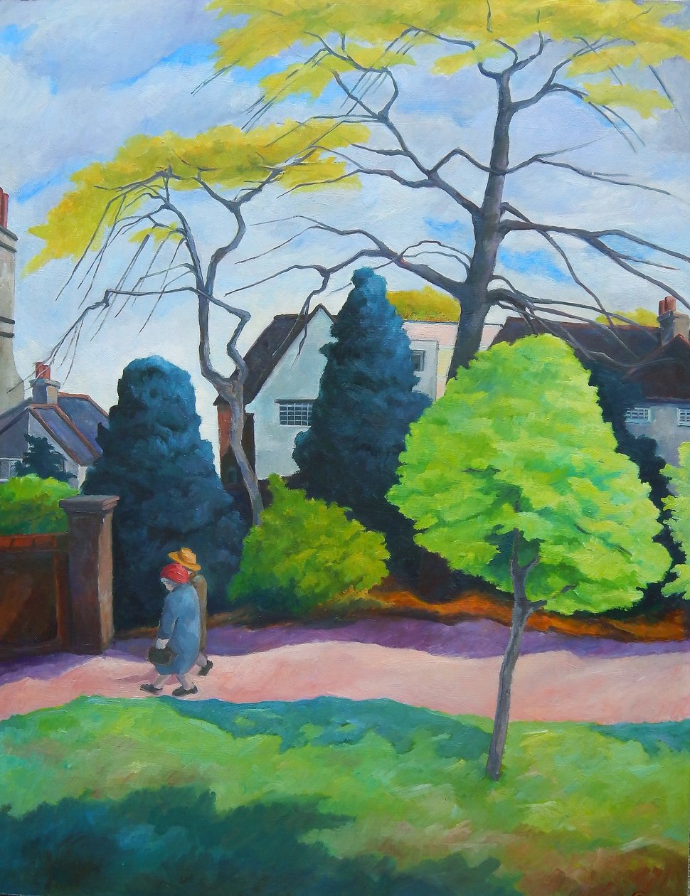 Old Friends, 1985, [olje på panel] av Cristiana Angelini