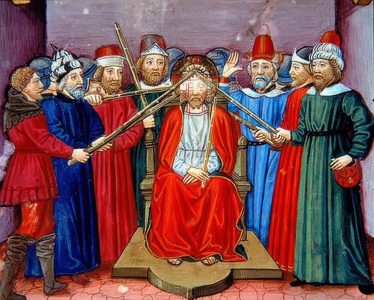 Kroning av torne (c.115v). 1476 av Cristoforo De Predis