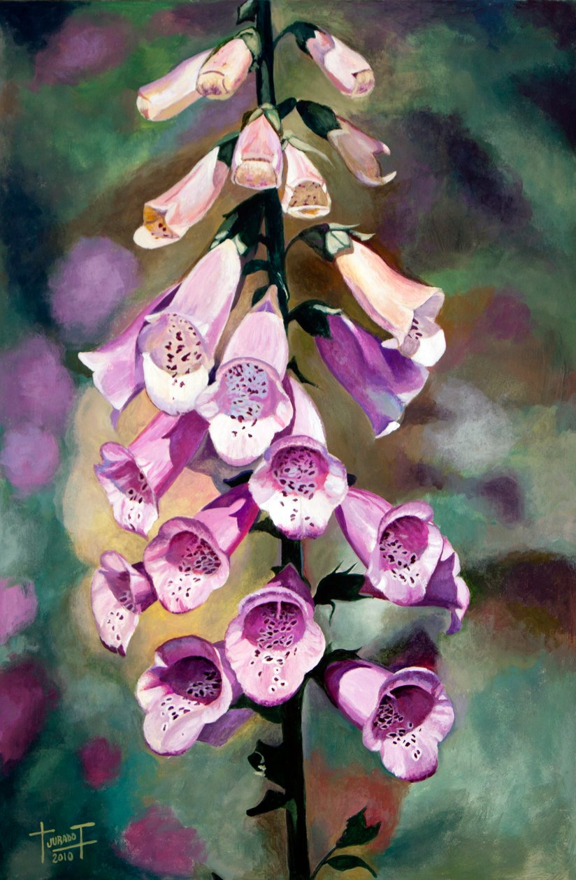 Purple Fingers, 2010 (akryl på papir) av Cruz Jurado Traverso