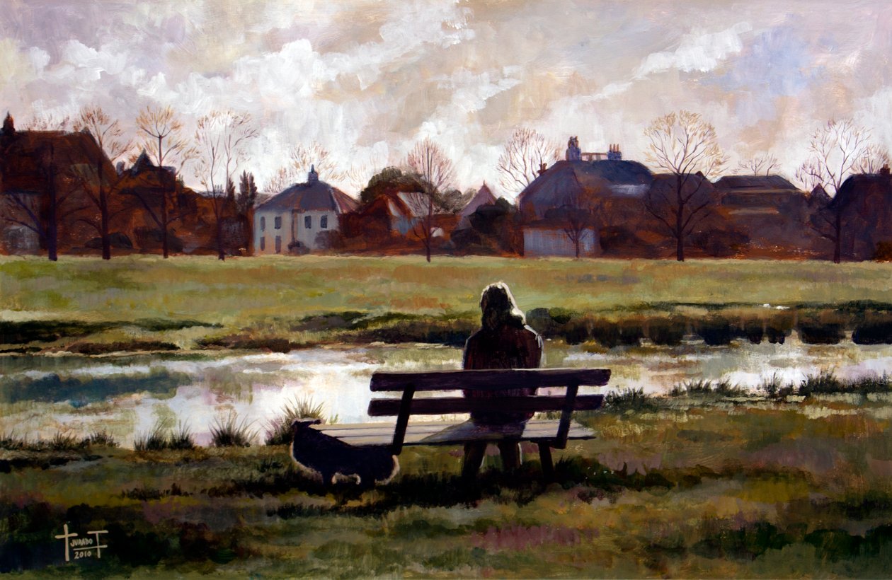 Wimbledon Pond, 2010 (akryl på papir) av Cruz Jurado Traverso