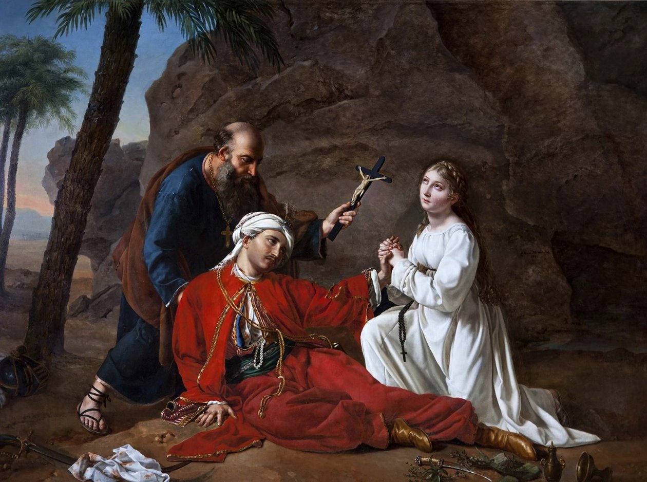 Malek-Adhels død, 1814. av Césarine Henriette Davin Mirvault