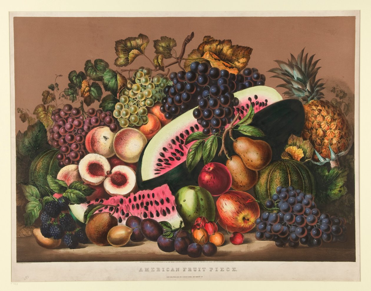 Amerikansk fruktstykke av Currier and Ives