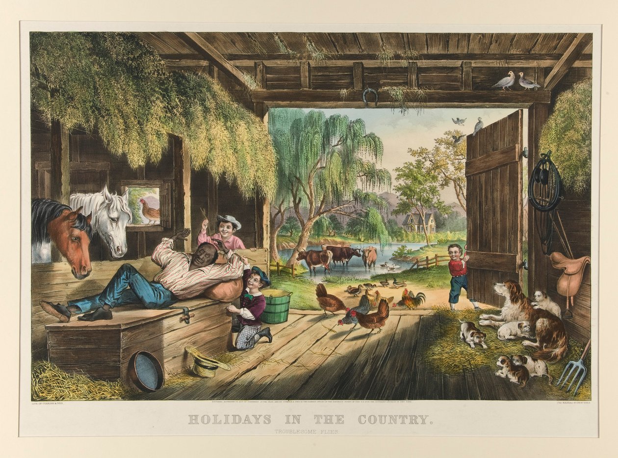 Ferier på landet/ plagsomme fluer av Currier and Ives