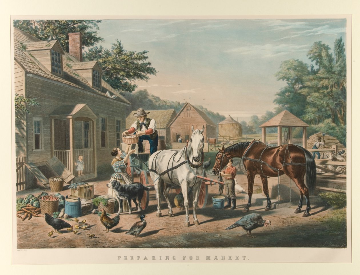 Forbereder til markedet av Currier and Ives