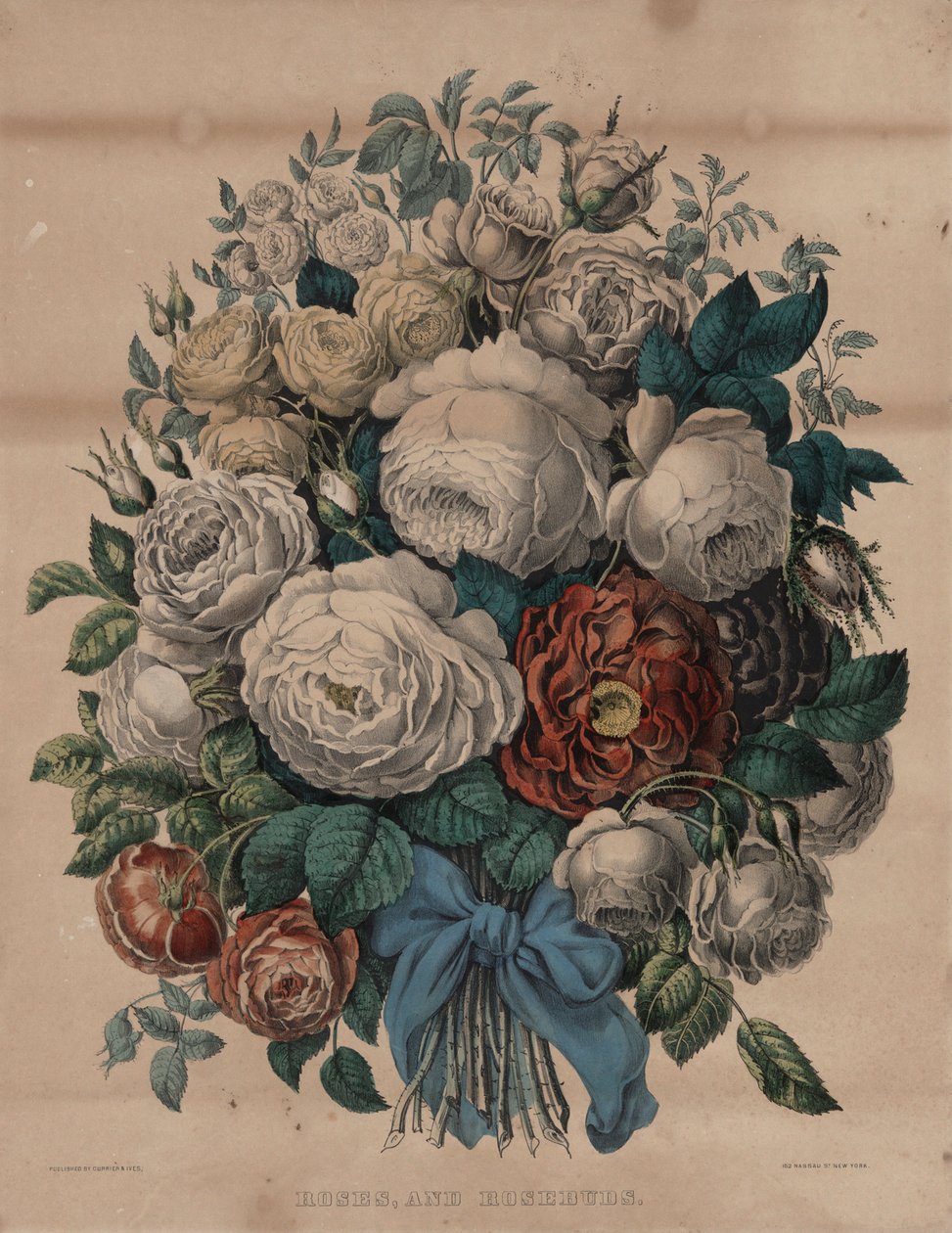 Roser og roseknopper av Currier and Ives