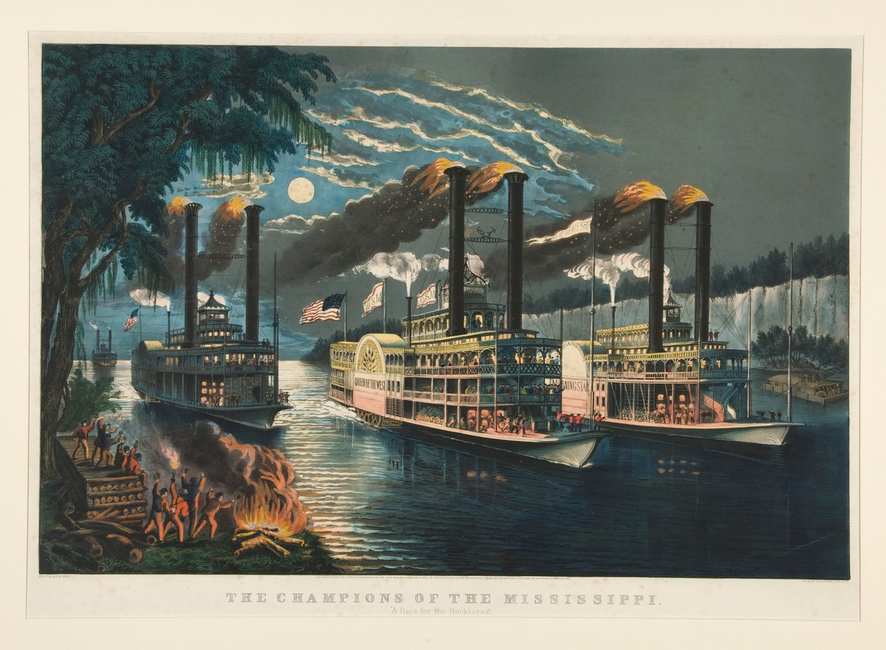 Mesterne i Mississippi av Currier and Ives