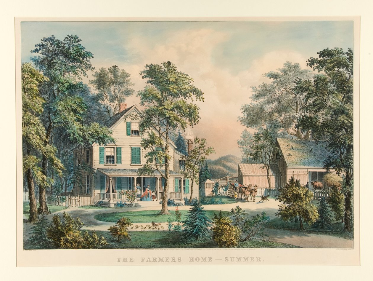 The Farmers Home - Sommer av Currier and Ives