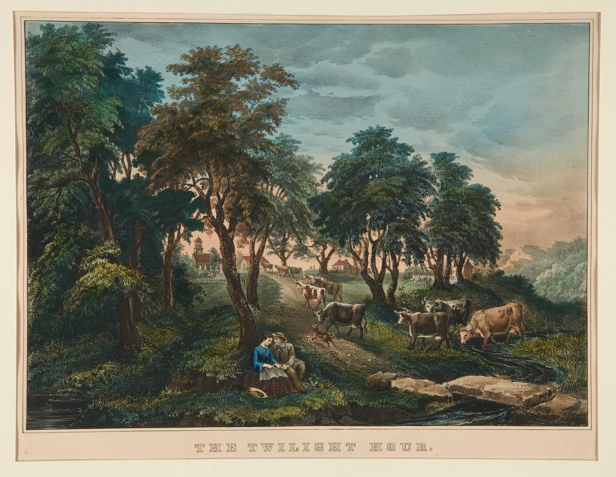 Twilight Hour. av Currier and Ives