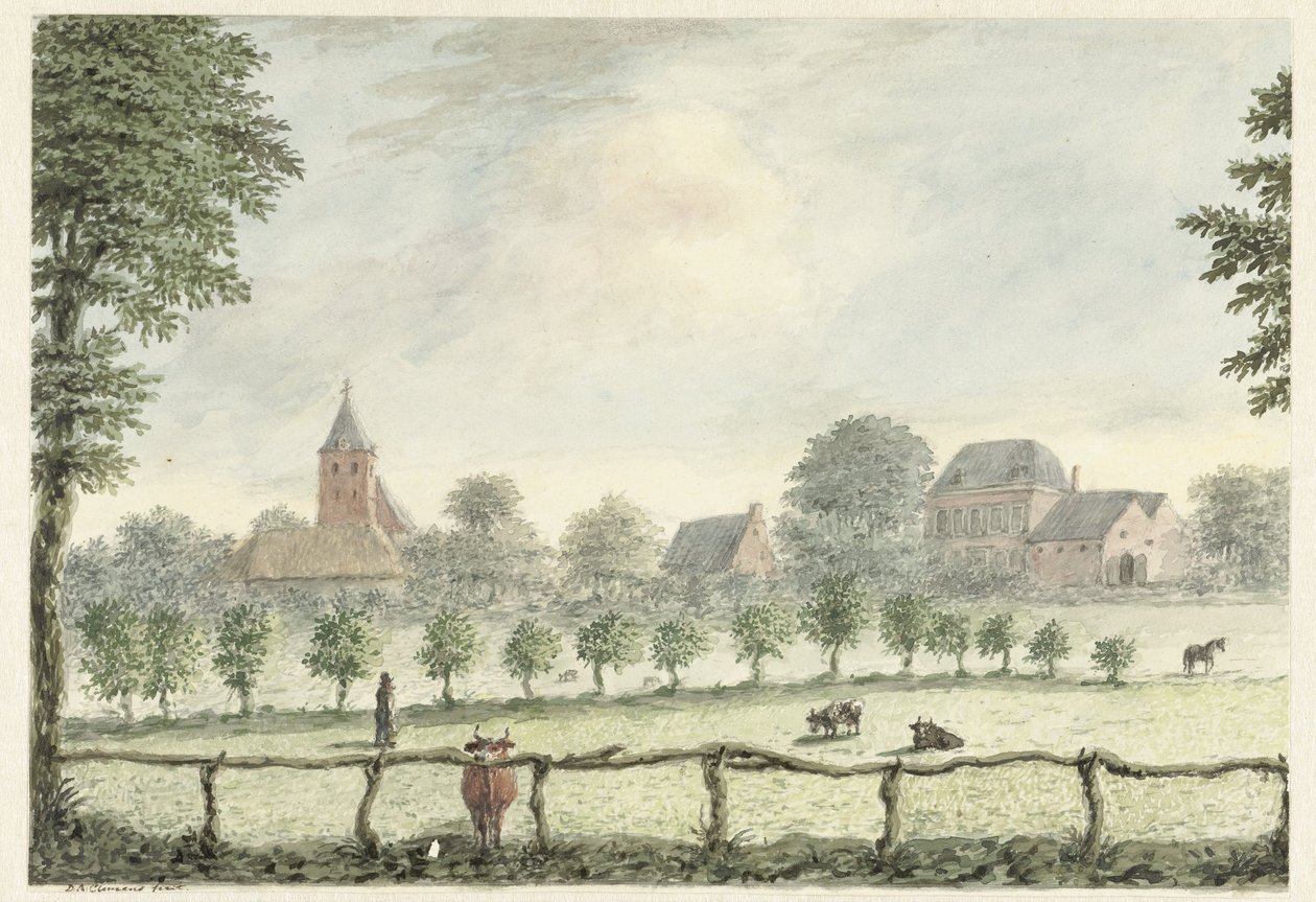 Utsikt over Renkum av D.A. Clemens