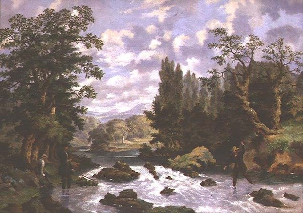 Fiskere som spiller fangsten sin av D. the Younger Wolstenholme