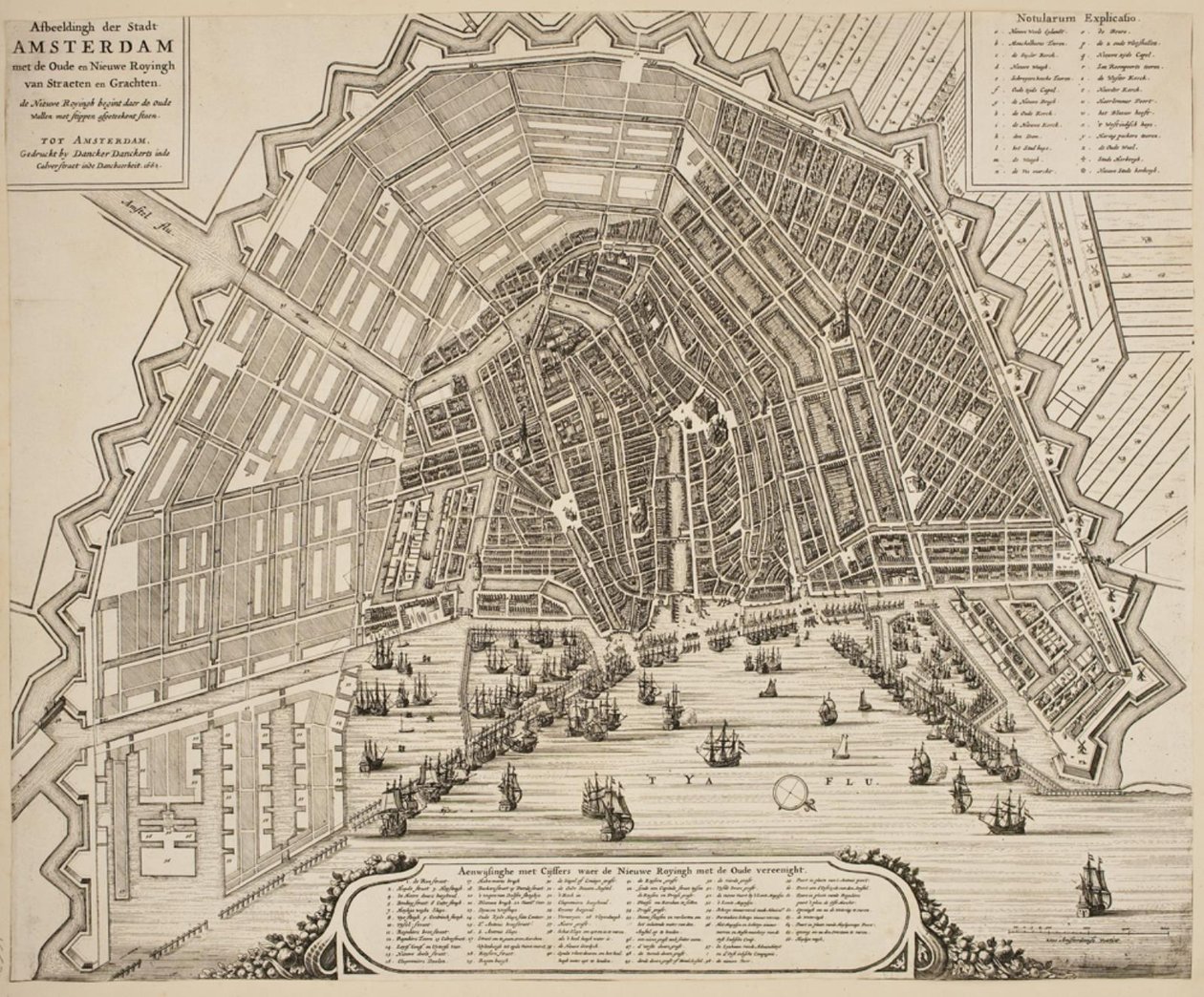 Grunnplan for Amsterdam av Dancker Danckerts