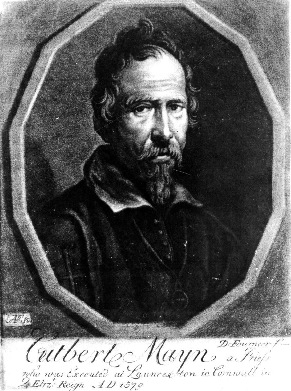 St. Cuthbert Mayne (mezzotint) av Daniel Fournier