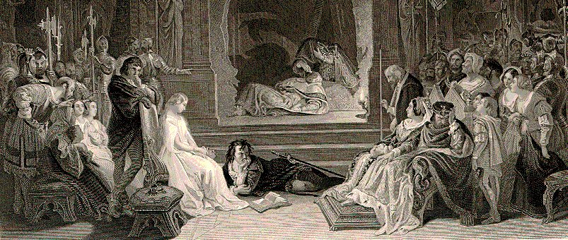 Hamlets lekescene av Daniel Maclise