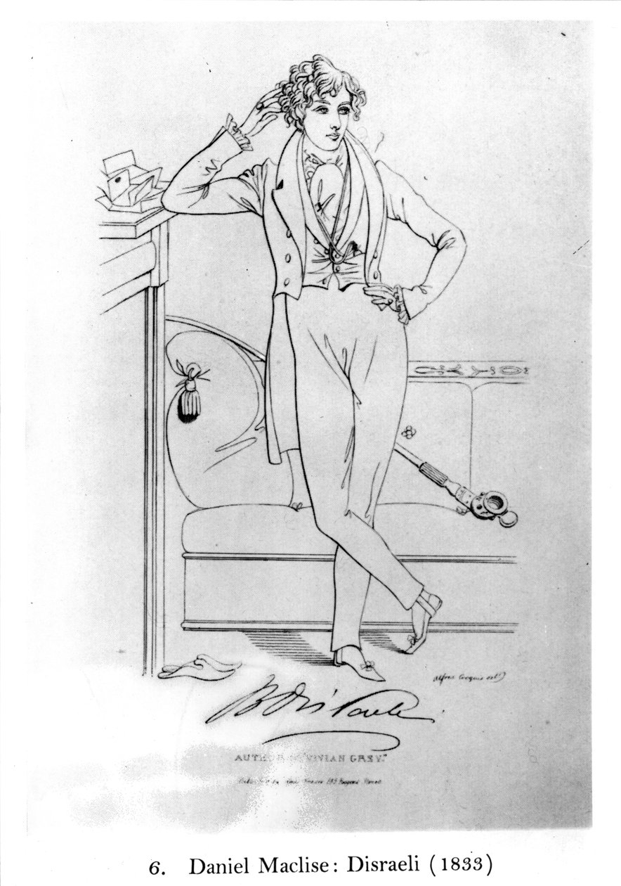 Portrett av Benjamin Disraeli (1804-81) Forfatter av 