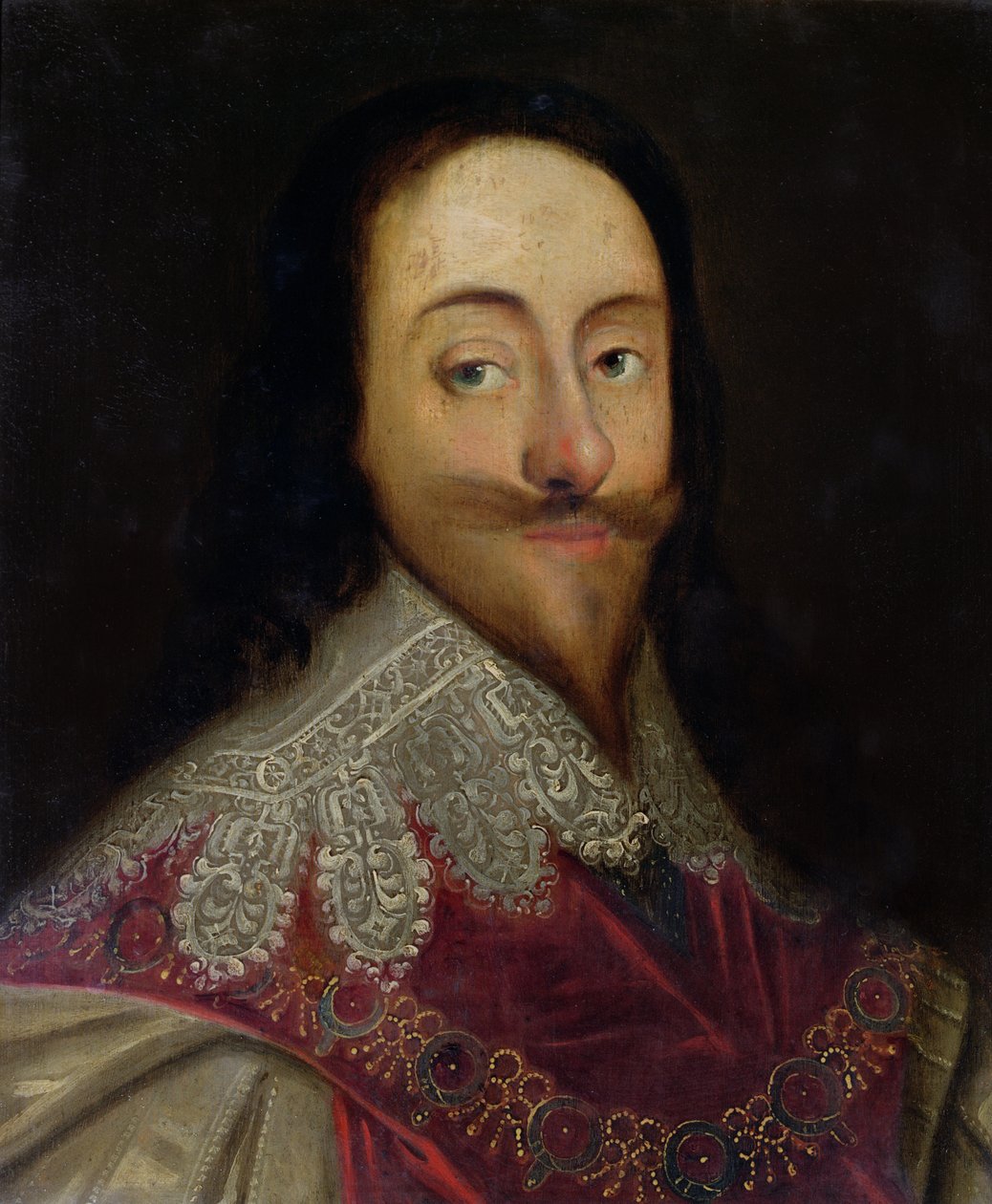 Charles I (1600–49) (panel) av Daniel Mytens