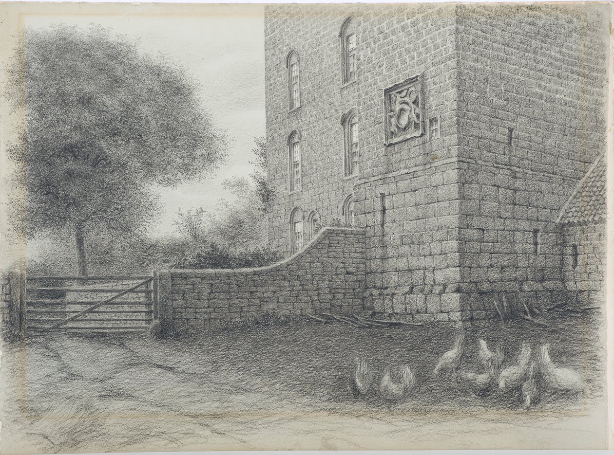 Cockle Park, Northumberland, ca. 1916 (kull på papir) av Daniel Oliver