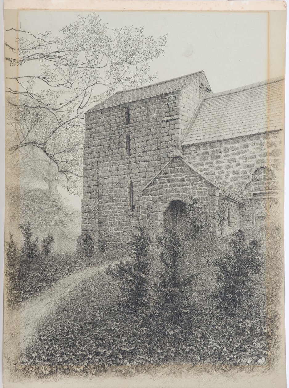 Ormside Church, Westmorland, ca. 1916 (kull på kort) av Daniel Oliver