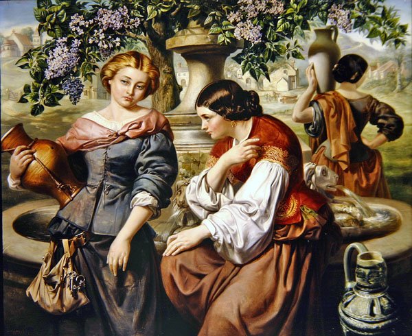 Landsbyen sladder av Daniel Maclise