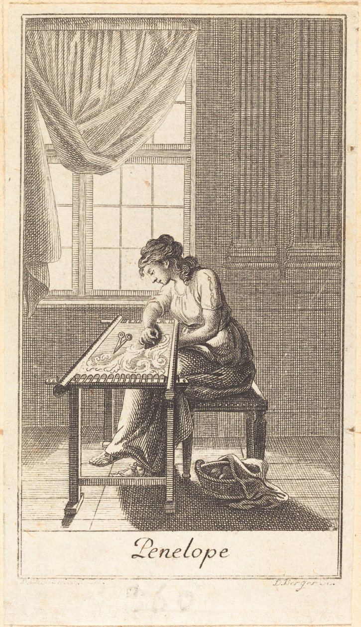 Penelope av Daniel Berger after Daniel Nikolaus Chodowiecki