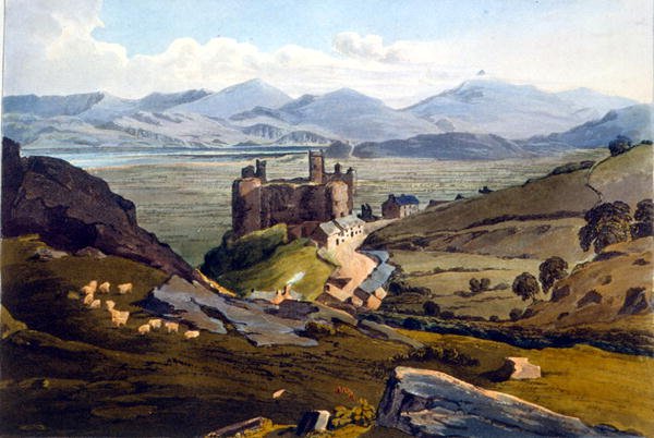 Harlech slott av Daniel Havell