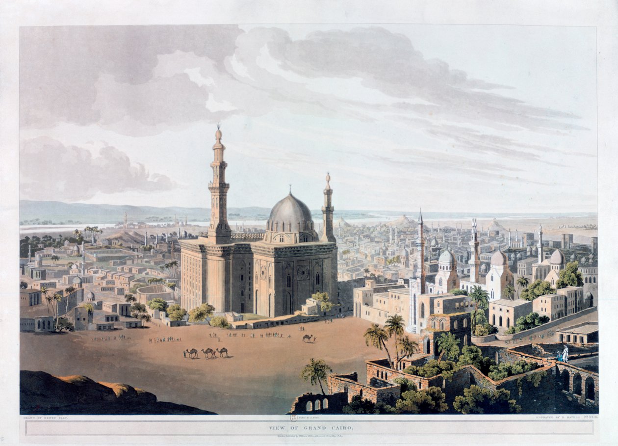Utsikt over Grand Cairo, Egypt, 1809. av Daniel Havell