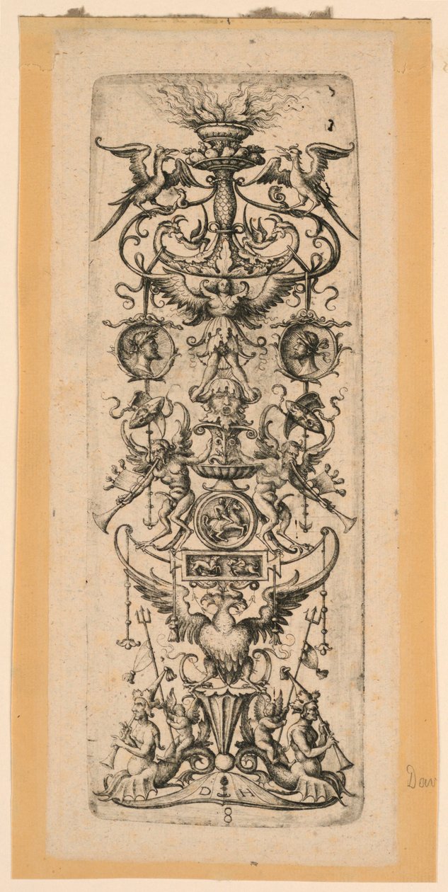 Ornamental lysekrone av Daniel Hopfer