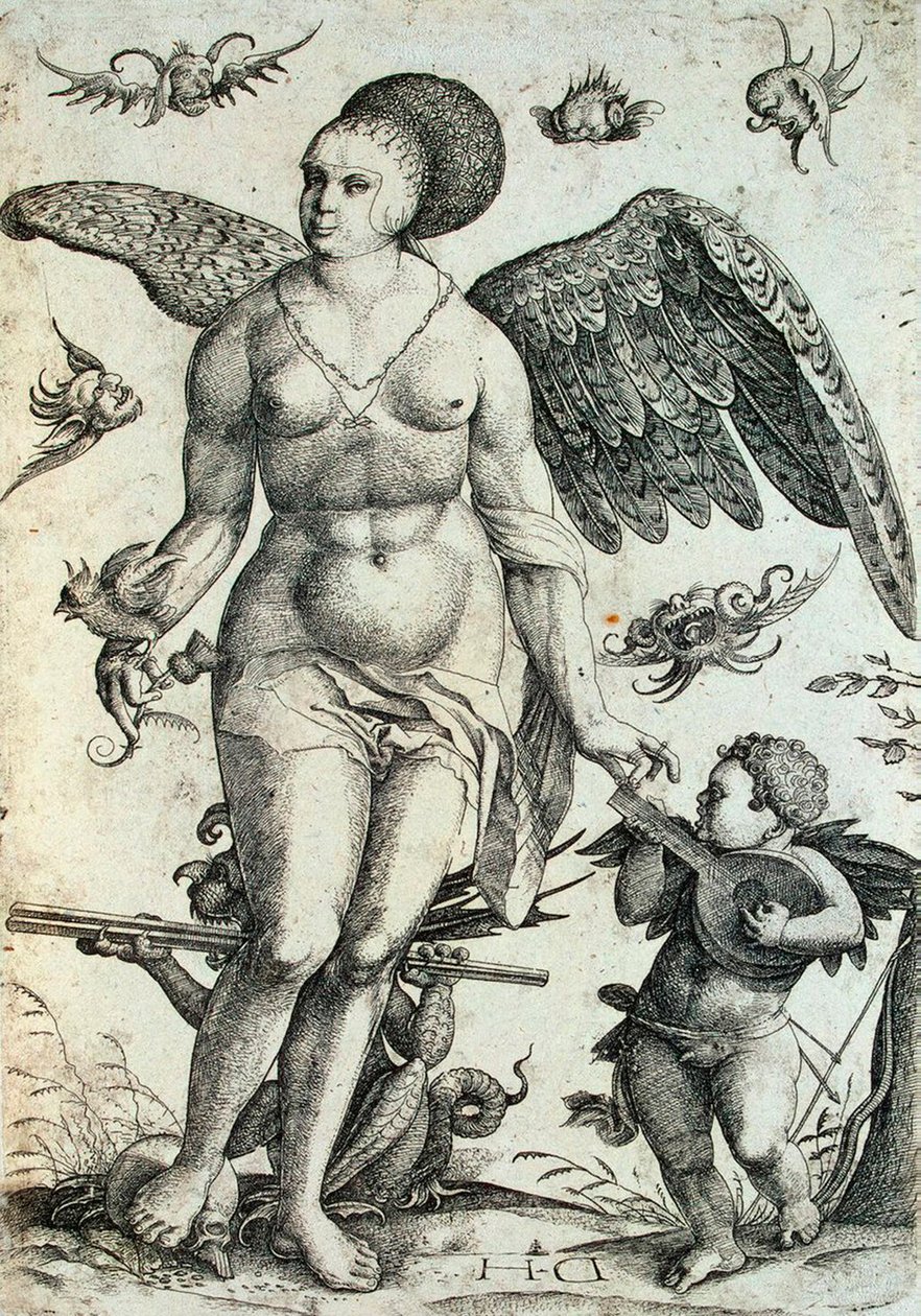 Voluptas, tidlig på 1500-tallet. av Daniel Hopfer the Younger