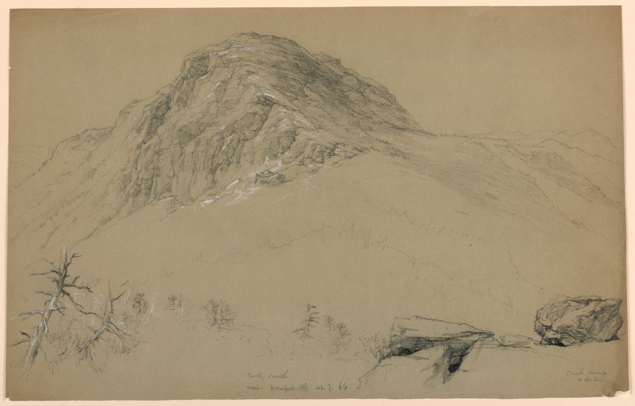 Ser sørover, Mount Mansfield, Vermont av Daniel Huntington