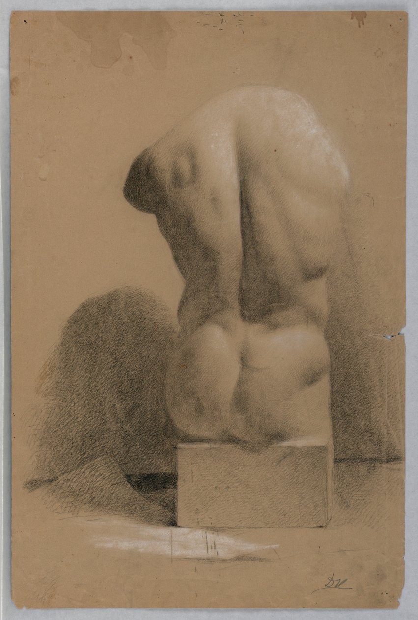 Mannlig torso fra en gipsstøp av Daniel Huntington