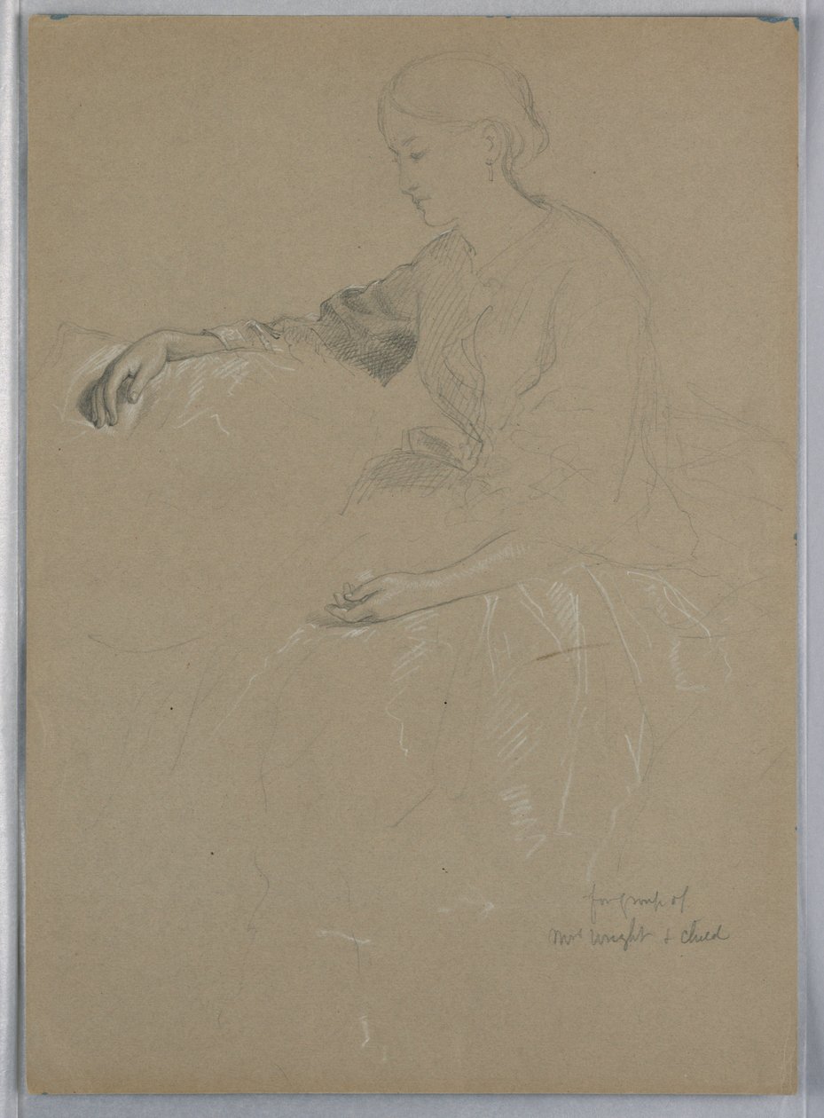 Mrs. William Wright og barn av Daniel Huntington
