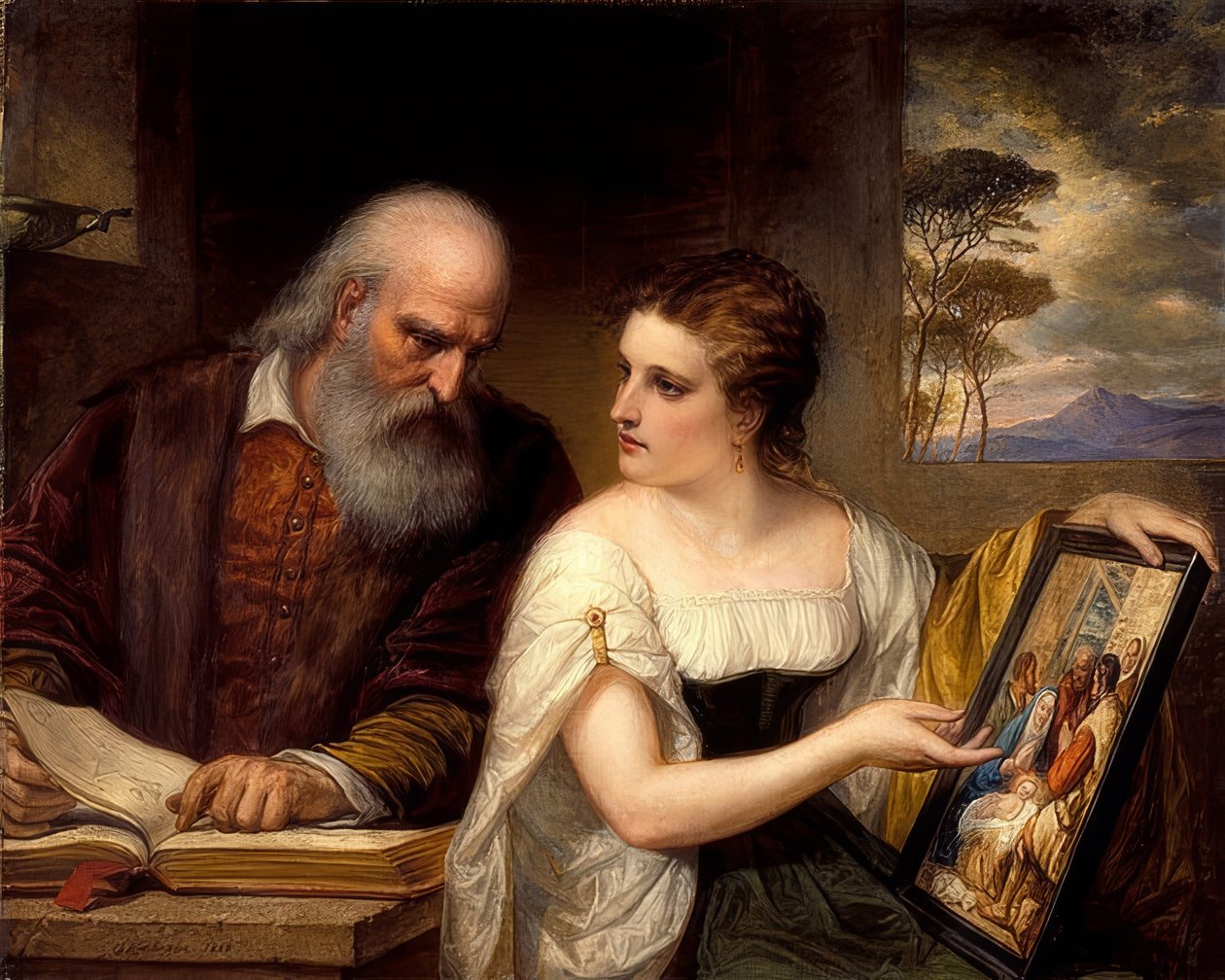 Filosofi og kristen kunst. 1868 av Daniel Huntington