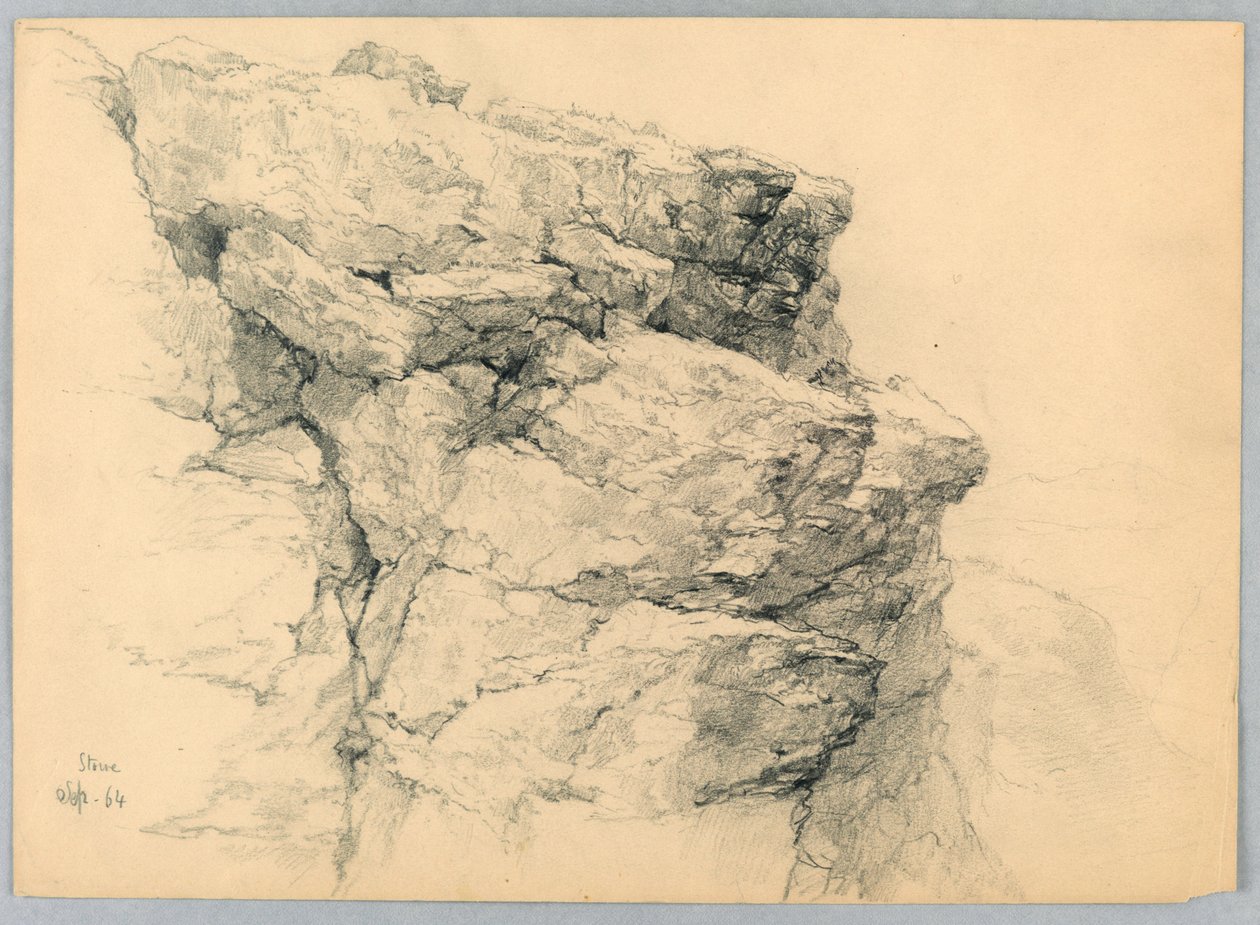 Rock Ledge ved Stowe av Daniel Huntington