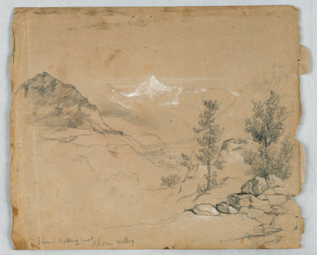 Sion, ser østover, Rhone-dalen av Daniel Huntington