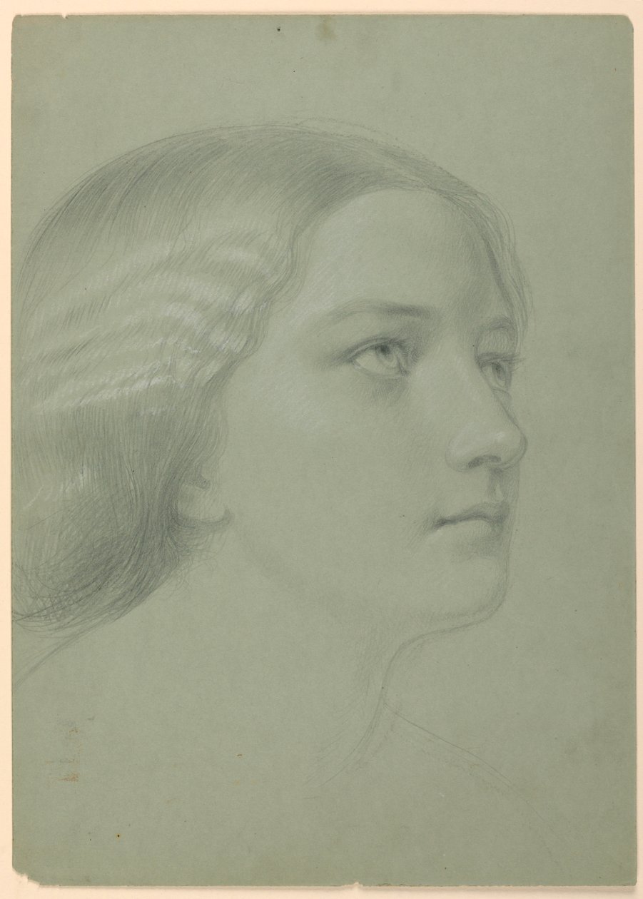 Studie for A Magdalen, F av Daniel Huntington