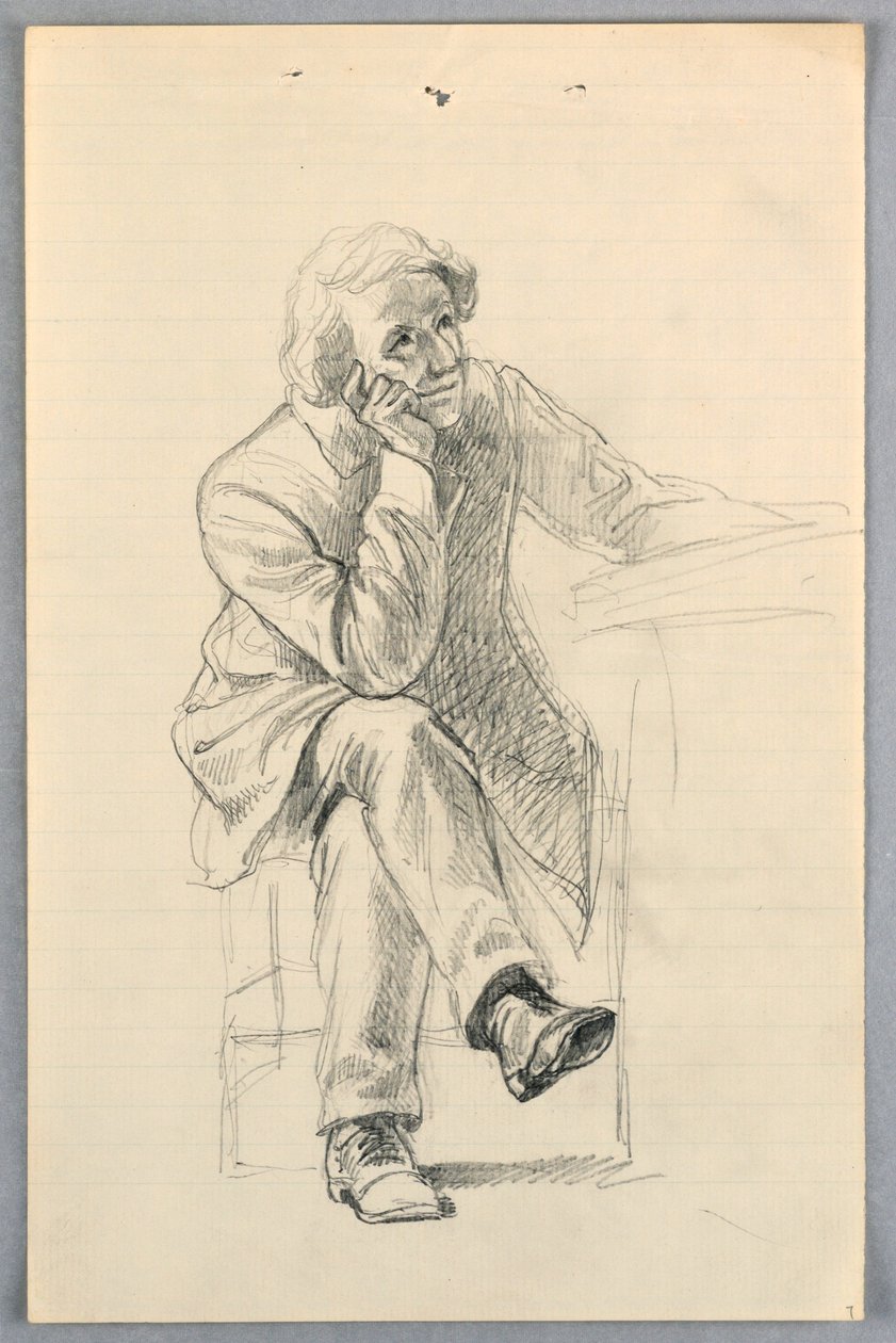 Studie for "Scientific Group" av Daniel Huntington