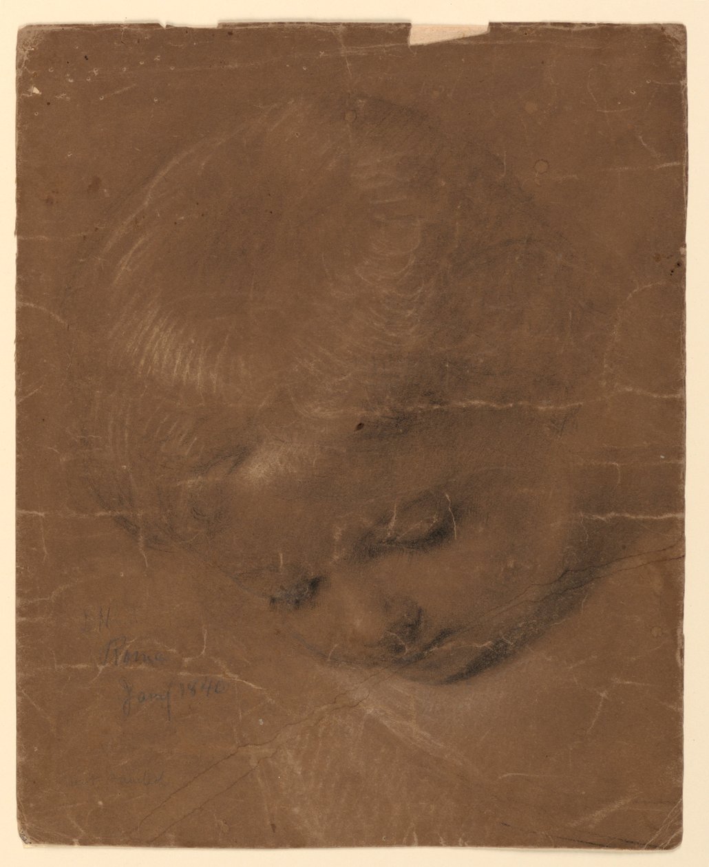 Studie av et barnehode av Daniel Huntington
