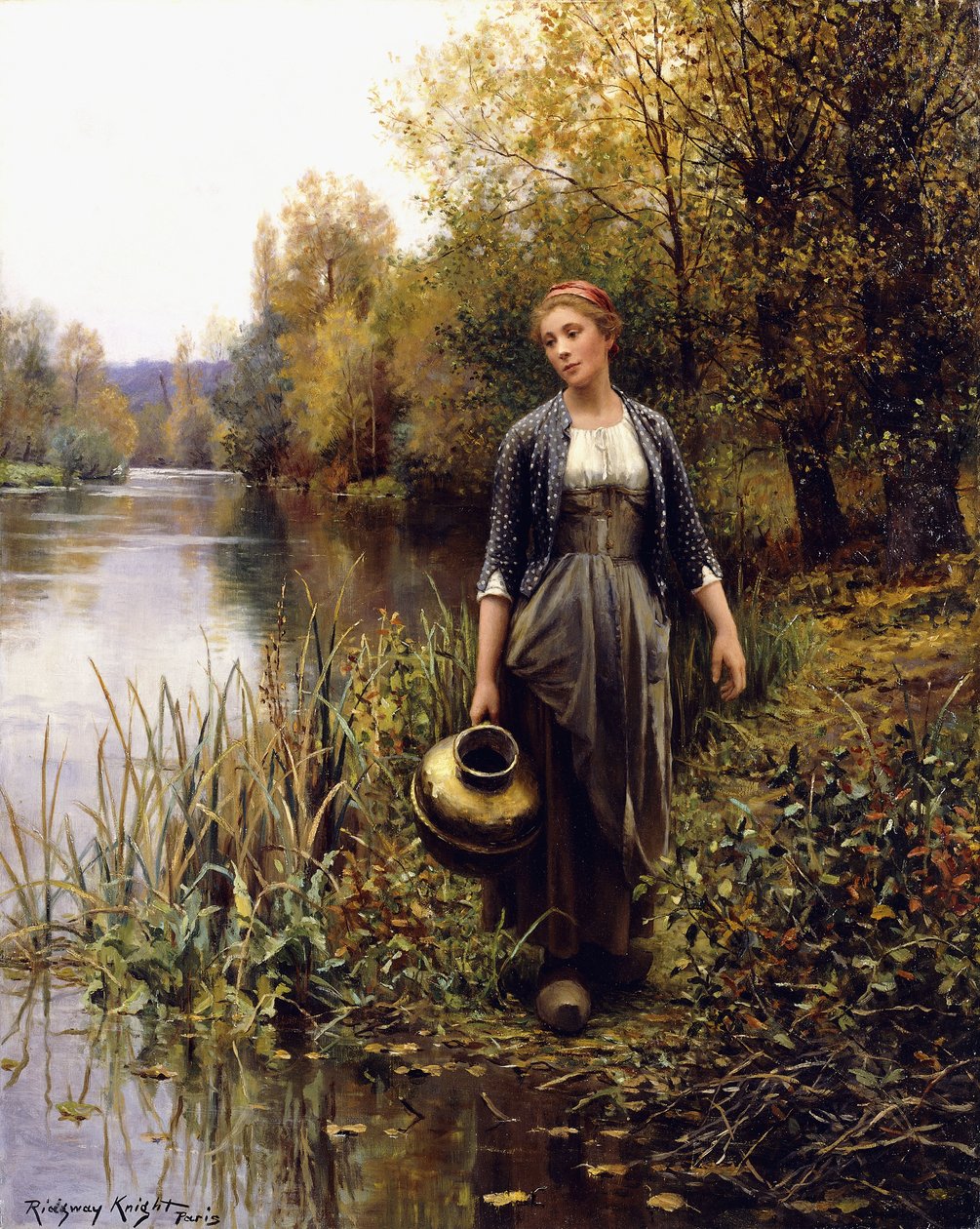 Ved vannkanten, av Daniel Ridgway Knight