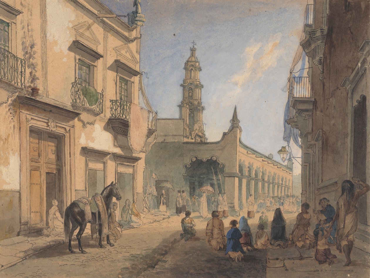 Meksikansk gatescene - Caliente Waters av Daniel Thomas Egerton