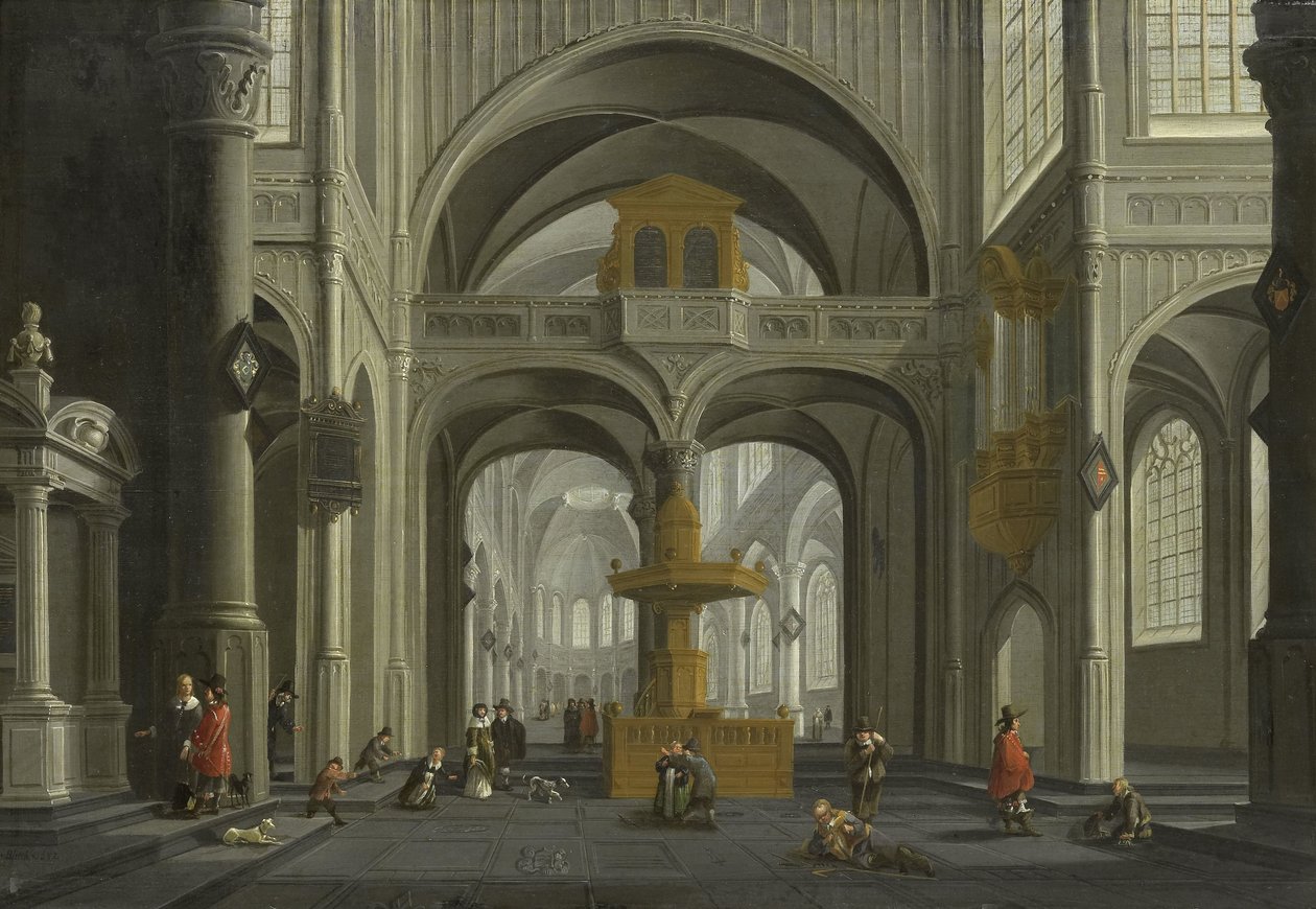 Kirkens interiør av Daniel de Blieck