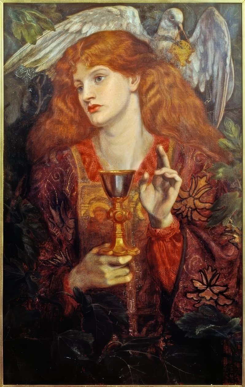 Damsel of the Sanct Grail av Dante Gabriel Charles Rossetti