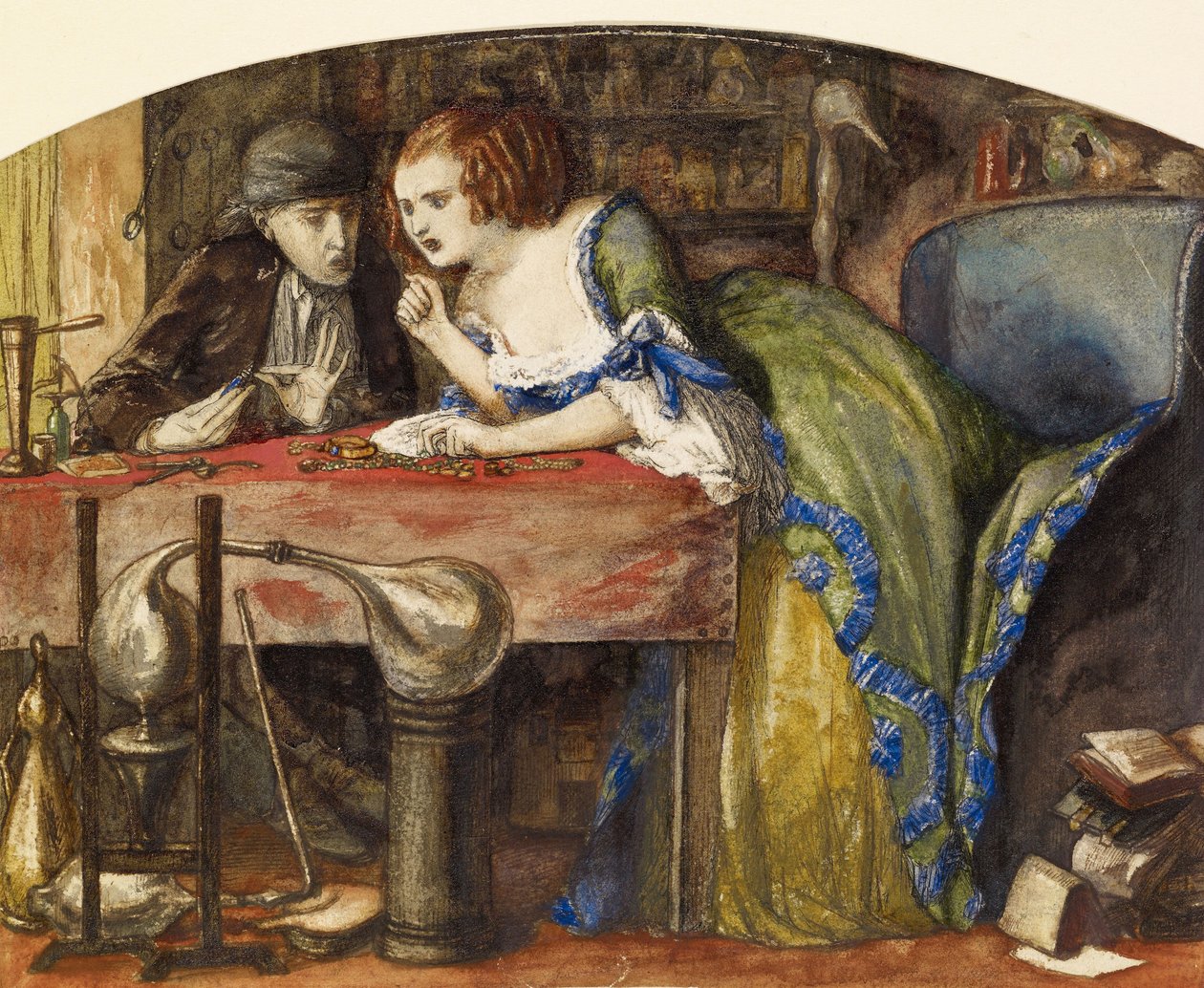 Laboratoriet av Dante Gabriel Charles Rossetti