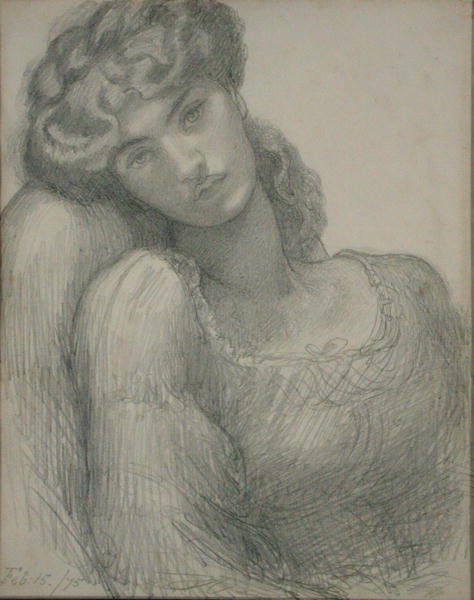 Fru Morris (1839-1914) av Dante Gabriel Charles Rossetti