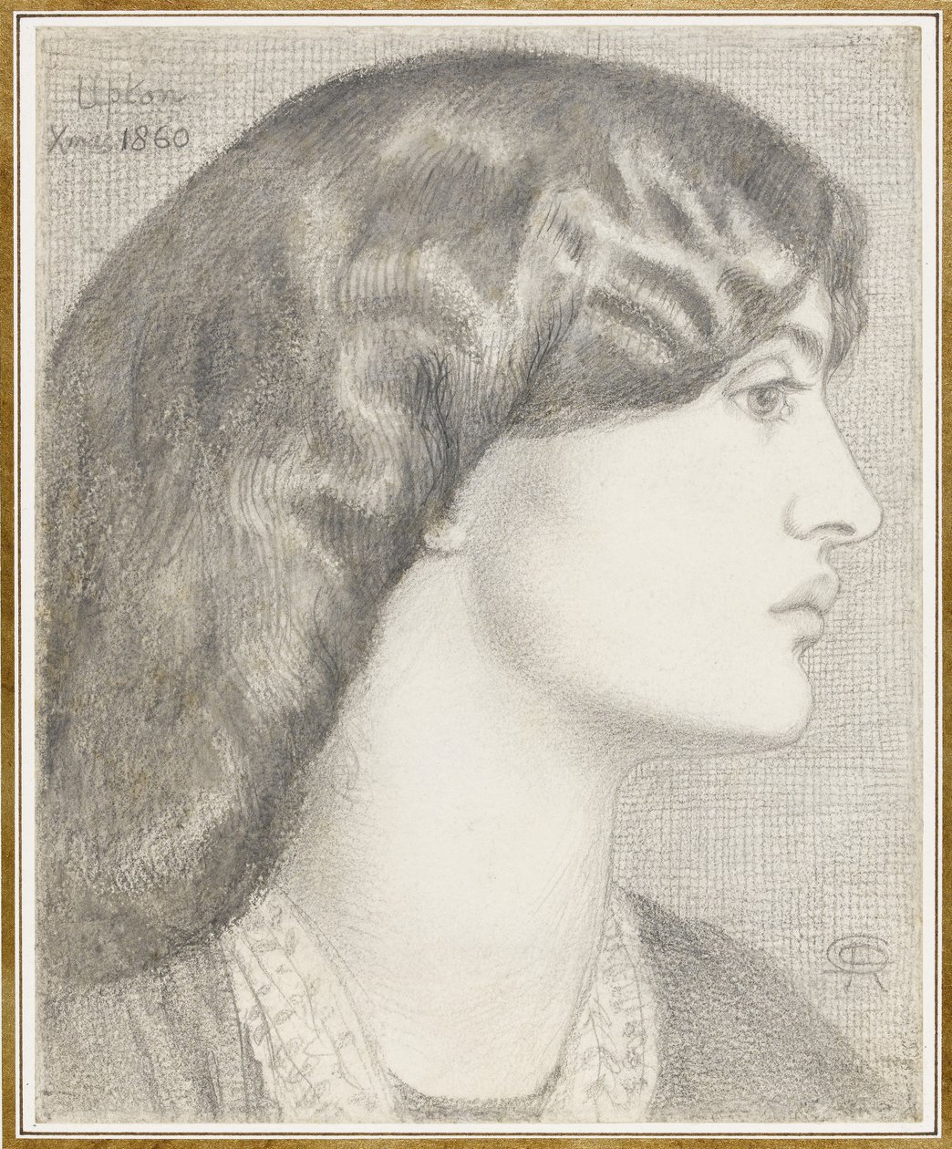 Fru William Morris, 1860 av Dante Gabriel Charles Rossetti