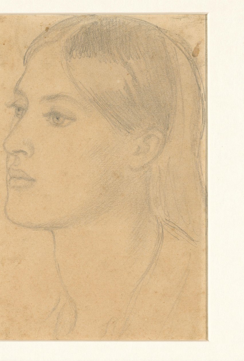 kvinnens hode av Dante Gabriel Rossetti (attributed to)